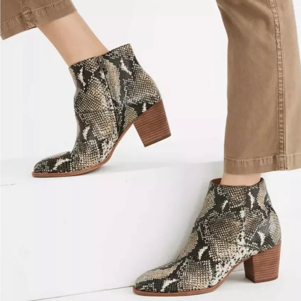 Madewell Snakeskin Ankle Boots